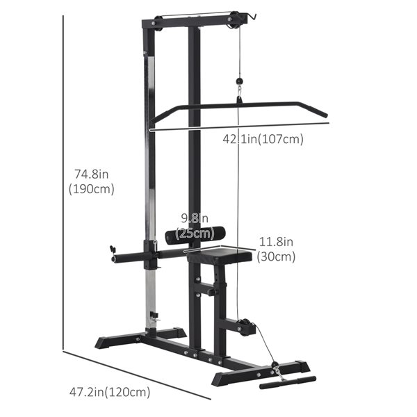 Soozier Pulldown Machine with Low Row Cable