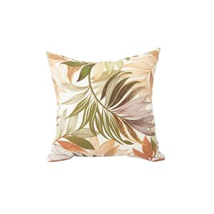 Bozanto Inc Floral Brown Square Throw Pillow