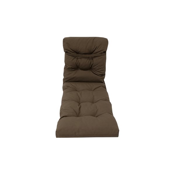 Bozanto Inc 1-piece Brown Patio Chaise Lounge Chair Cushion