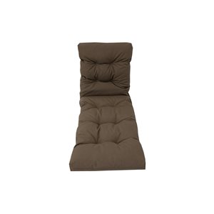 Bozanto Inc 1-piece Brown Patio Chaise Lounge Chair Cushion