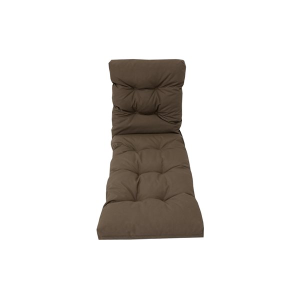 Patio chaise lounge chair cushion brun par Bozanto Inc