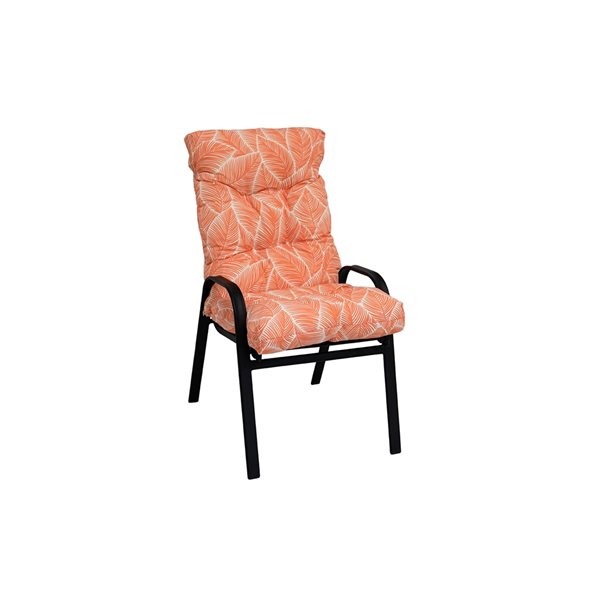 Coussin à haut dossier pour chaise extérieure orange par Bozanto Inc