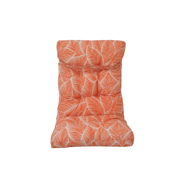 Coussin à haut dossier pour chaise extérieure orange par Bozanto Inc