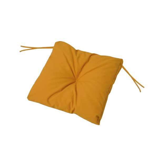 Coussin de chaise extérieure jaune par Bozanto Inc