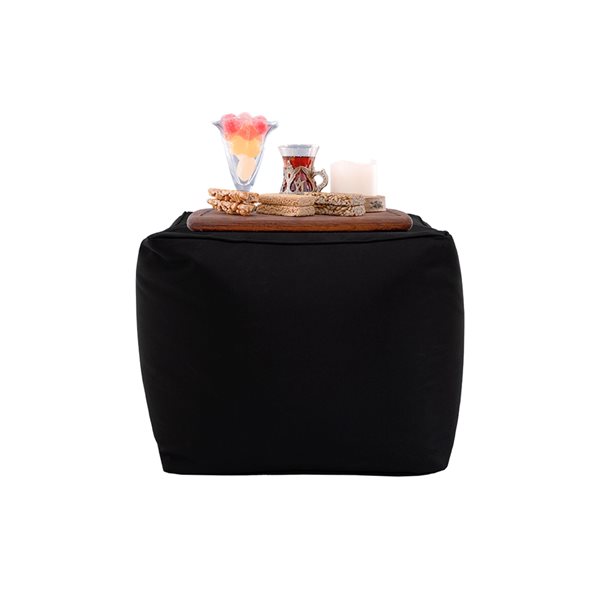 Bozanto Inc 1-piece Black Ottoman Cushion