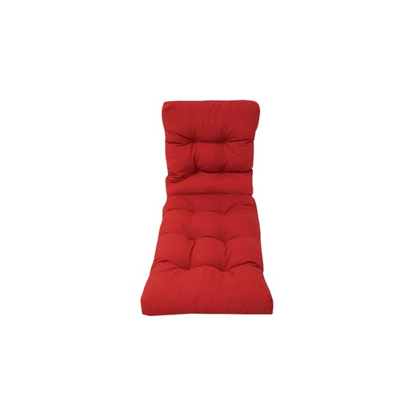 Coussin d'extérieur rouge pour chaise longue de Bozanto