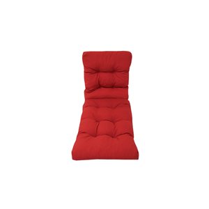 Coussin d'extérieur rouge pour chaise longue de Bozanto