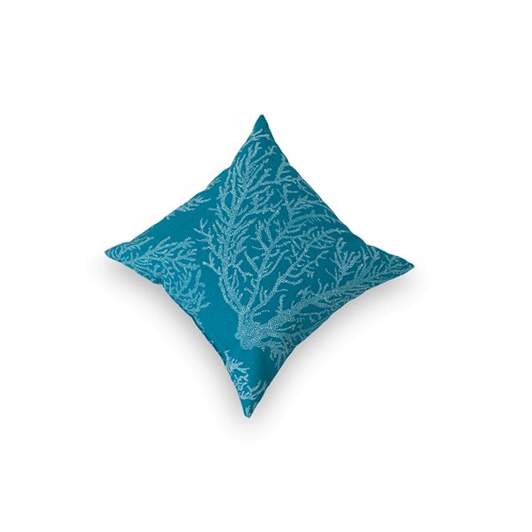 Coussin décoratif carré turquoise par Bozanto Inc