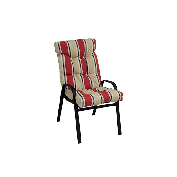 Coussin à haut dossier pour chaise extérieure rouge par Bozanto Inc