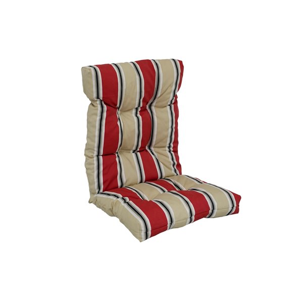 Coussin bistro Style Selections pour chaise à dossier haut, polyester, rouge