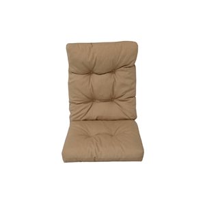 Bozanto Inc 1-piece Beige High Back Patio Chair Cushion