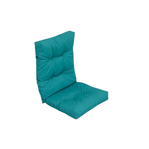 Coussin de chaise longue réversible, imprimé-turquoise, 22 x 73