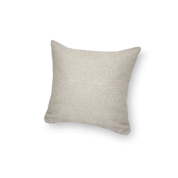 Coussin décoratif carré beige par Bozanto Inc