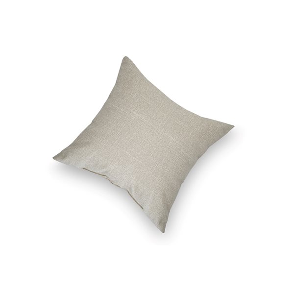 Coussin décoratif carré beige par Bozanto Inc