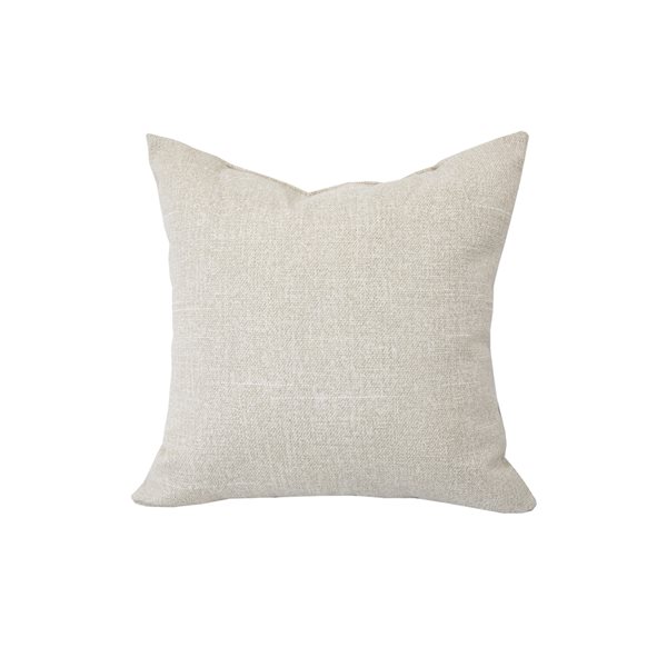 Coussin décoratif carré beige par Bozanto Inc