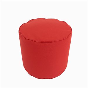 Coussin de pouf extérieur rouge par Bozanto Inc