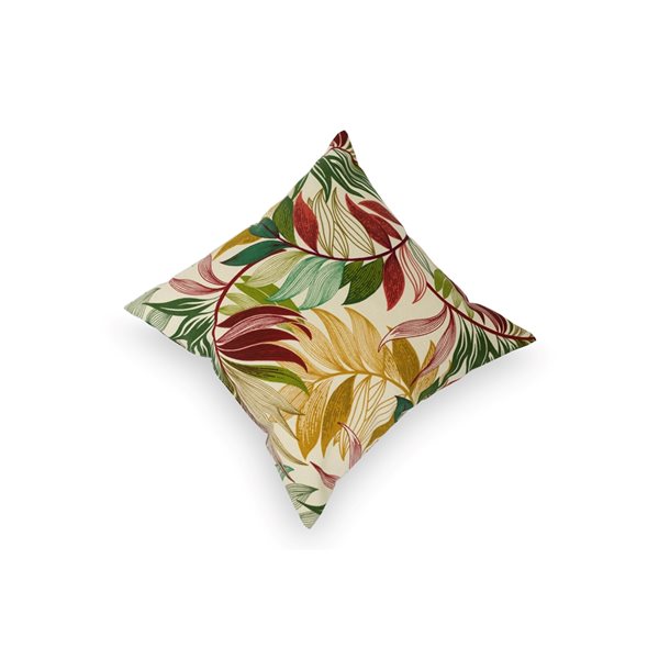 Bozanto Inc Floral Beige Square Throw Pillow