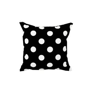 Coussin décoratif carré noir par Bozanto Inc