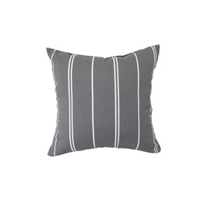 Coussin décoratif carré gris par Bozanto Inc