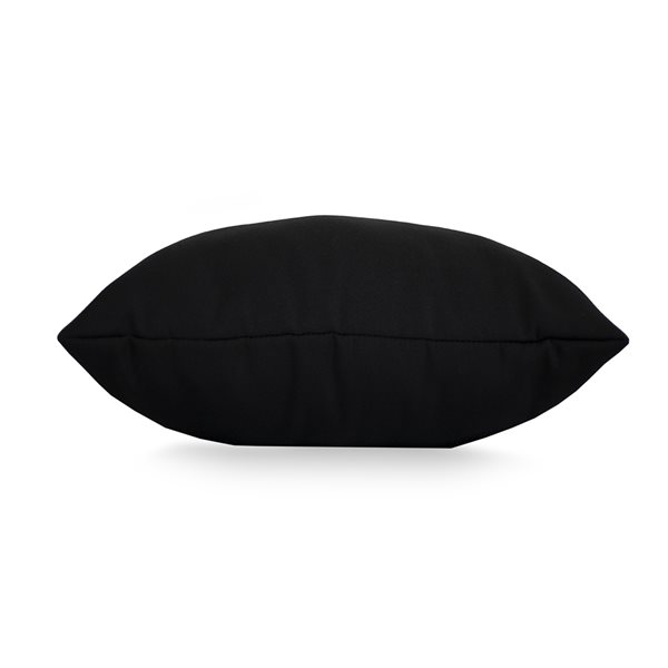 Bozanto Inc Solid Black Rectangular Lumbar Pillow