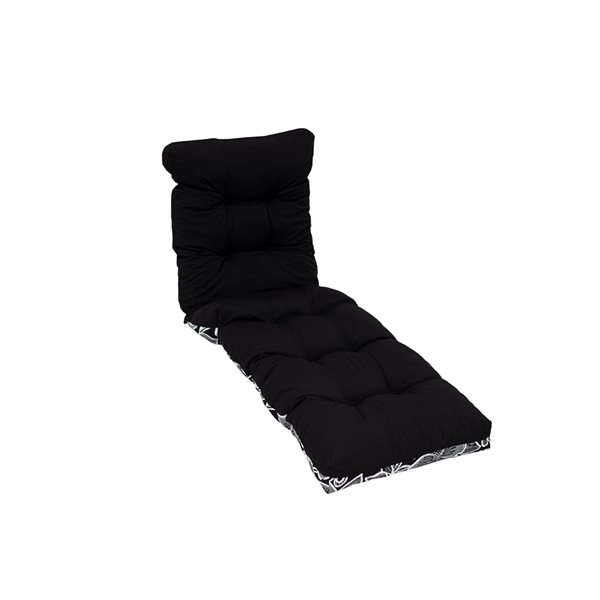 Patio chaise lounge chair cushion noir par Bozanto Inc