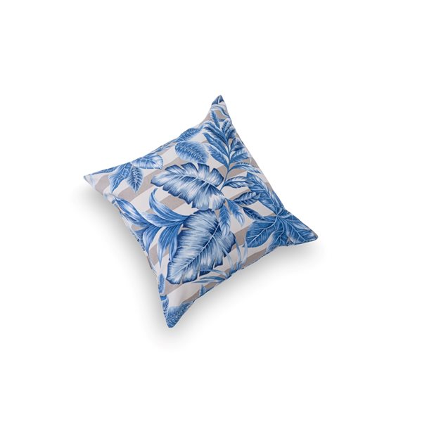 Coussin décoratif carré bleu par Bozanto Inc