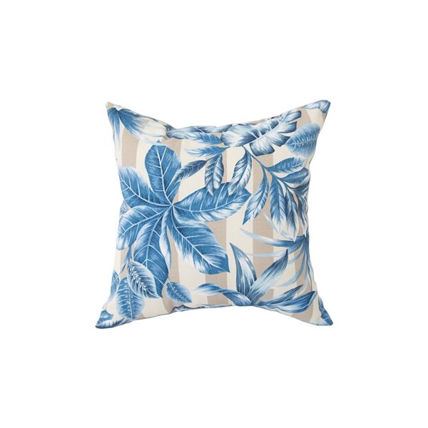 Bozanto Inc Floral Blue Square Throw Pillow