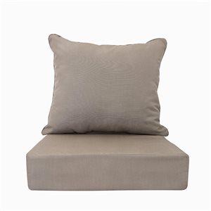 Coussin profond pour chaise extérieure taupe par Bozanto Inc