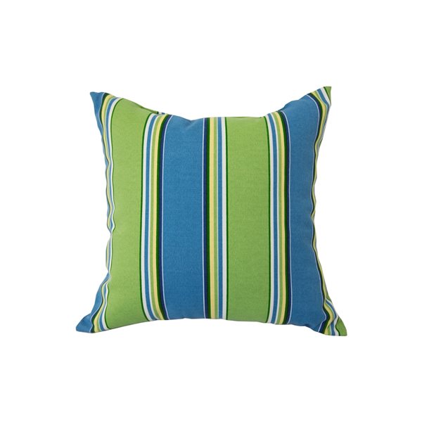 Bozanto Inc Striped Blue Square Throw Pillow