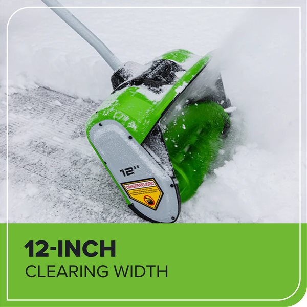 Greenworks 8 A 12-in Corded Electric Push Snow Shovel