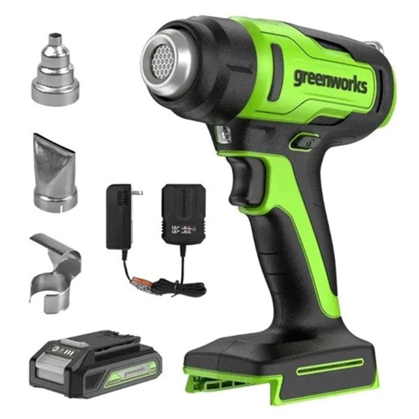 Greenworks 24V, 400-BTU Heat Gun with Battery and AC Adapter