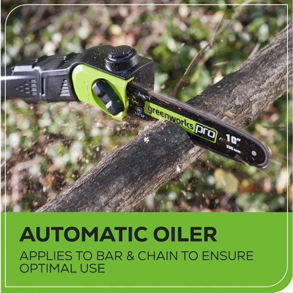 Greenworks Pro 80 V 10-in Brushless Cordless Electric Pole Saw (Tool Only)
