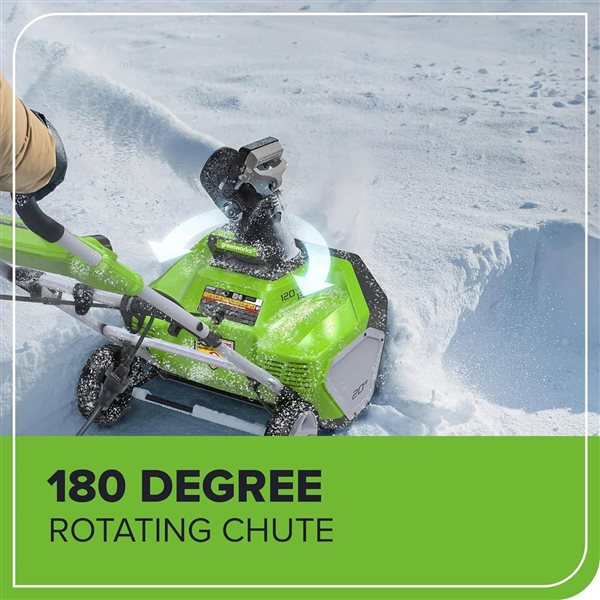 Greenworks 13 A 20-in Corded Electric Push Snow Blower 2600502 | RONA