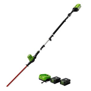 Greenworks Pro 80 V 20-in Cordless Electric Hedge Trimmer with 2 Batteries and Charger