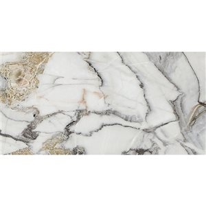 Mono Serra Ethernal White 12-in x 24-in Porcelain Tile - 8-Pack