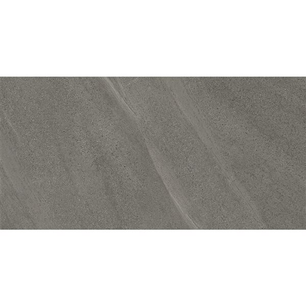 Tuile de porcelaine gris poli de 12 po x 24 po Nirvana par Mono Serra, paquet de 8