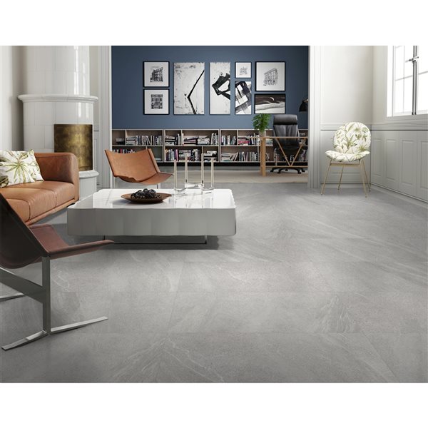 Mono Serra Nirvana Grey 12-in x 24-in Porcelain Tile - 8-Pack