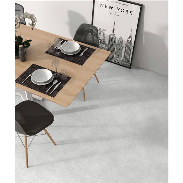 Mono Serra Marvel Matte Grey 24-in x 24-in Porcelain Tile - 4-Pack