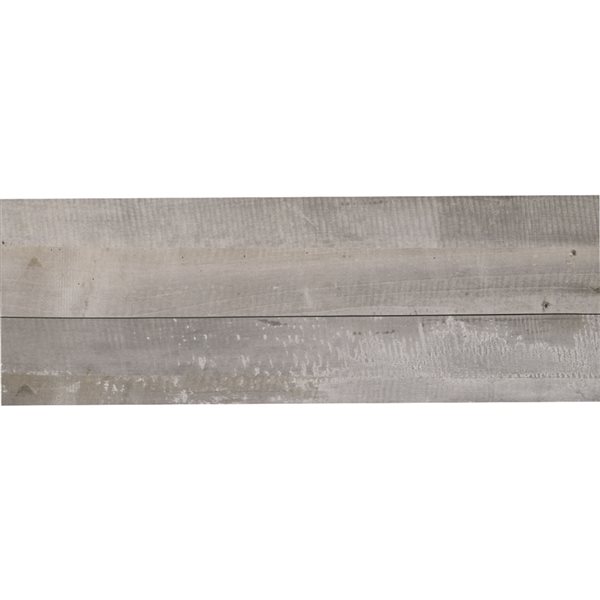 Tuile de porcelaine grise de 6 po x 36 po Barnwood par Mono Serra, paquet de 9