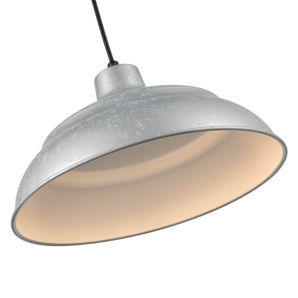 Millennium Lighting R Series Cord Hung Warehouse LED Pendant Light in Painted Galvanized