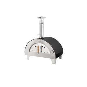 Clementi Clementino Black 70 -in x 50-in Stainless Steel Pizza Oven