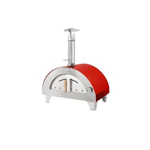 Clementi Clementino 70 -in x 50-in Red Stainless Steel Pizza Oven