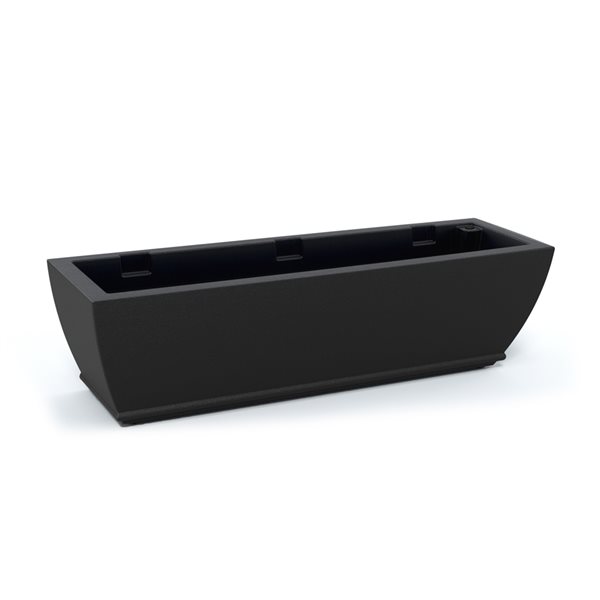 Mayne Acadia Outdoor Window Box Rectangular Black 3-ft