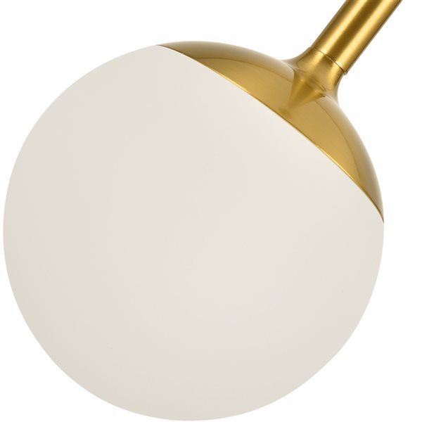 VONN Lighting Capri 5in Integrated LED ETL Certified Pendant with Glass Shade in Antique Brass