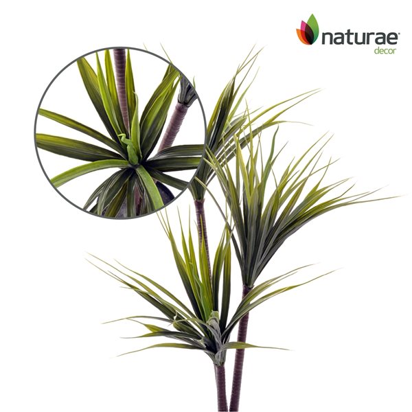 Dracaena artificiel Naturae Decor de 55 po en pot noir