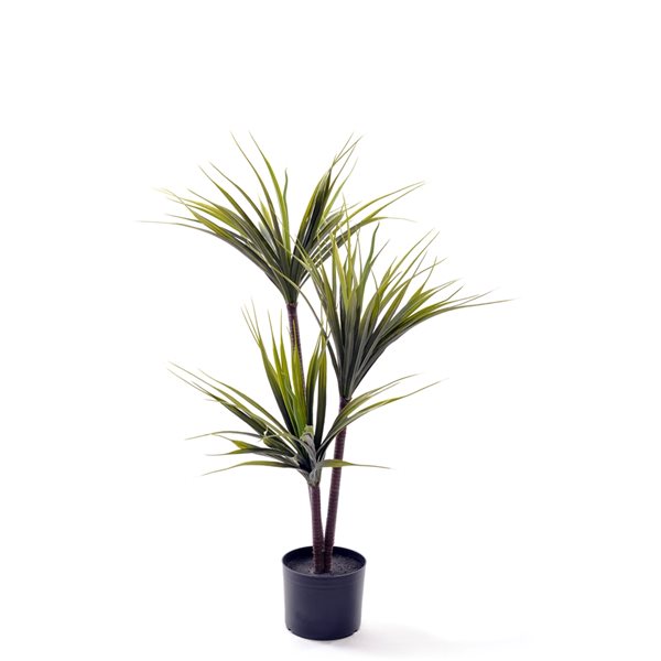 Naturae Decor 39-in Artificial Dracaena in Black Pot