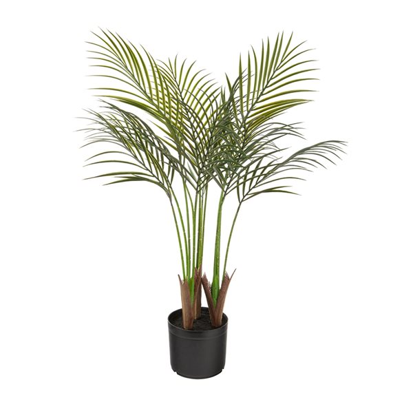Naturae Decor 35-in Artificial Areca Palm in Black Pot