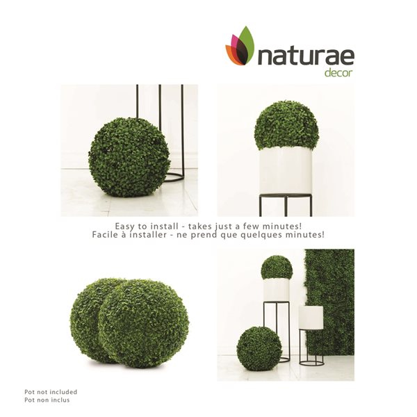 Naturae Decor 11-in Artificial Topiary Balls - 2-Piece