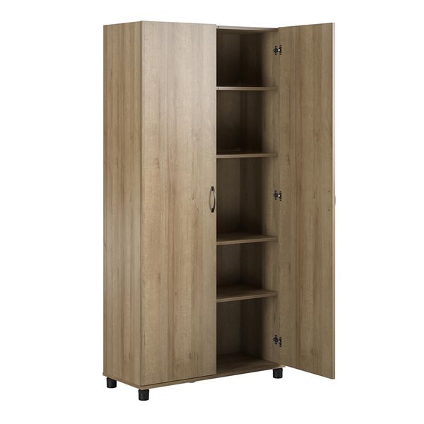 Systembuild Evolution Lory 35.68-in Wood Composite Freestanding Utility Storage Cabinet in Natural