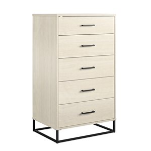 Novogratz Kelly Ivory Oak 5-Drawer Standard Dresser